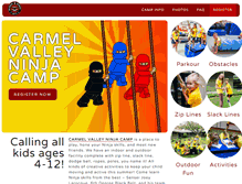 Tablet Screenshot of carmelvalleyninjacamp.com